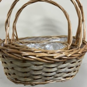 Набор корзин плетеных (ива), 32х24хН12/30см, 26х20хН10/25см, 21х15хН9/21см, 3шт. Натуральный,