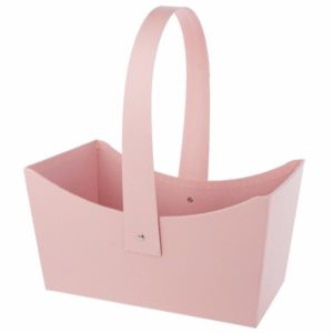 Коробка-кашпо "Сумка" с ручкой, 22x13xH12 см Светло-розовый
