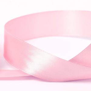 Лента декоративная односторонняя YY (атлас), 20 ммx25 ярд. Цвет: Белый-розовый, (2 286 x 2, Белый-ро
